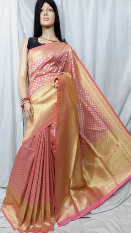 Light Pink Opara Silk Sarees