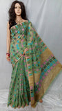 Green Dhakai Jamdani Sarees