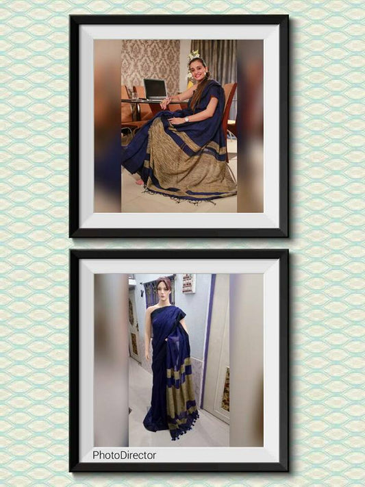 Pure Silk Mark Certified Tussar Ghicha Silk Sarees - Dailybuyys