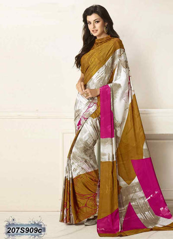 Yellow & White , Multi Bemberg Silk Sarees