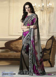 Pink & White ,Brown Georgette Sarees