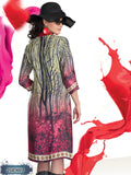 New Multi Colour Satin Stitched Digital Print Front & Back kurtis
