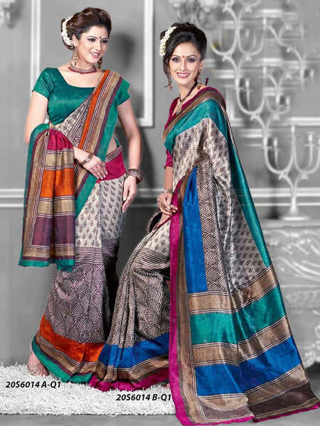 Multi Colour3 Fancy Silk Sarees