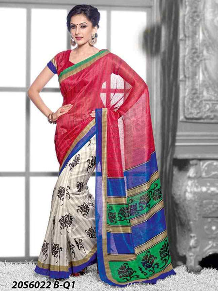 Multi,Pink Fancy Silk Sarees