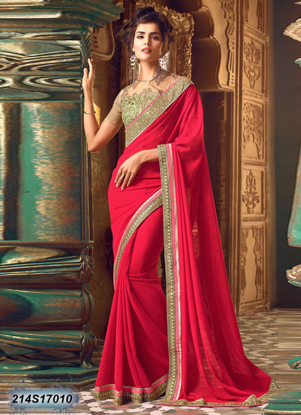 Pink Georgette Sarees