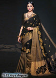 Black & Golden  Modal Cotton Gota Sarees - Dailybuyys