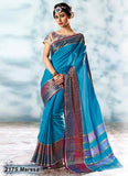 Blue Modal Pure Cotton Gota Sarees