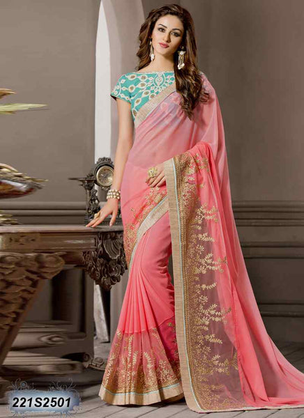 Pink Georgette Sarees