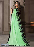 Green & Black Georgette Sarees