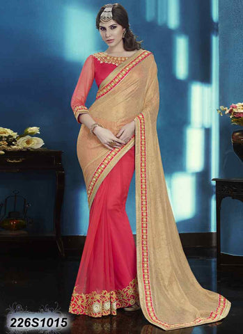 Beige Net Sarees Get Extra 10% Discount on All Prepaid Transaction