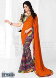 Orange & Multi Georgette Sarees