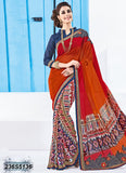 Red & Orange Georgette Sarees