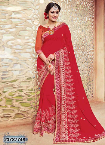 Red Georgette Sarees