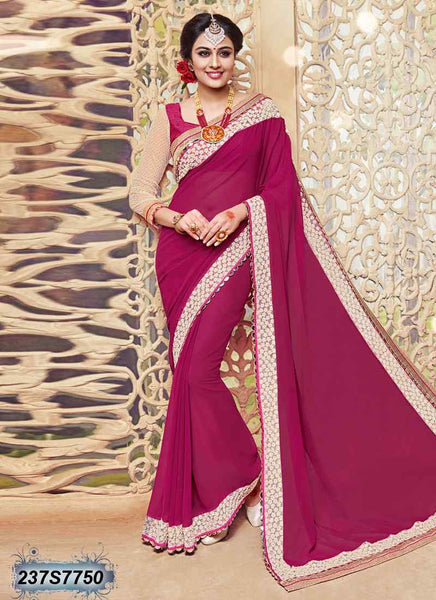 Purple Georgette Sarees