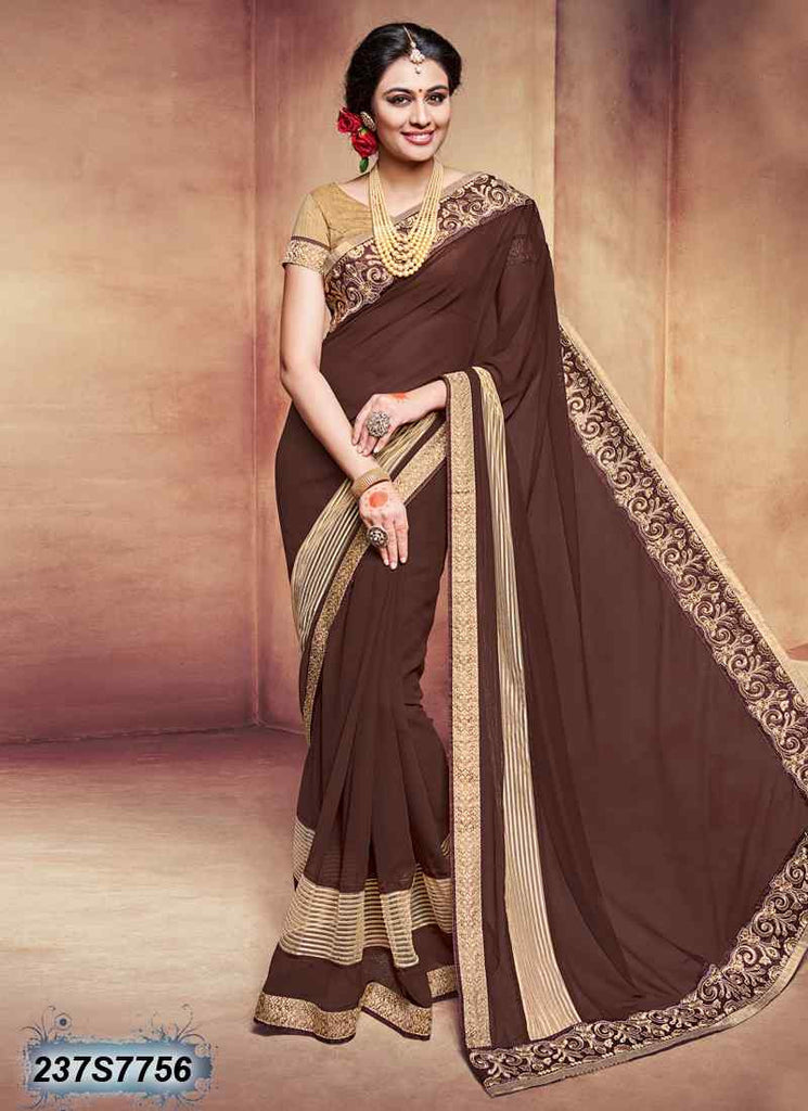 Maroon Georgette Sarees