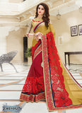 Yellow & Red Georgette Sarees