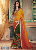 Orange & Yellow Georgette Sarees