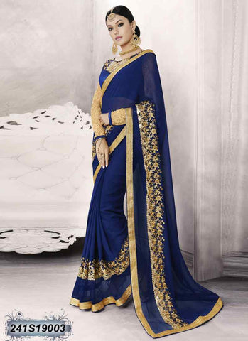 Blue Georgette Sarees