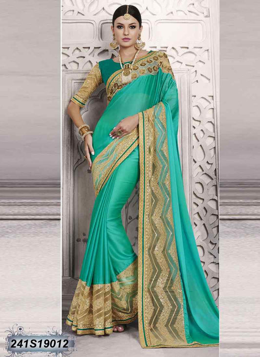 Green Georgette Sarees