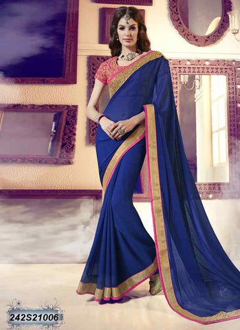 Blue Georgette Sarees