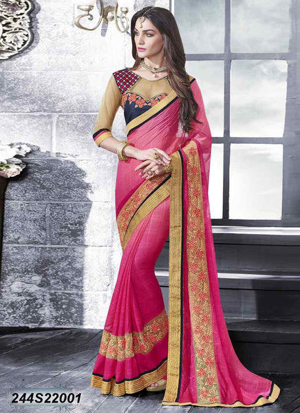 Pink Georgette Sarees