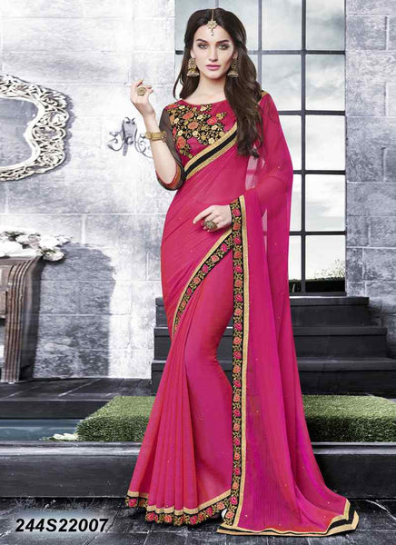 Pink Georgette Sarees