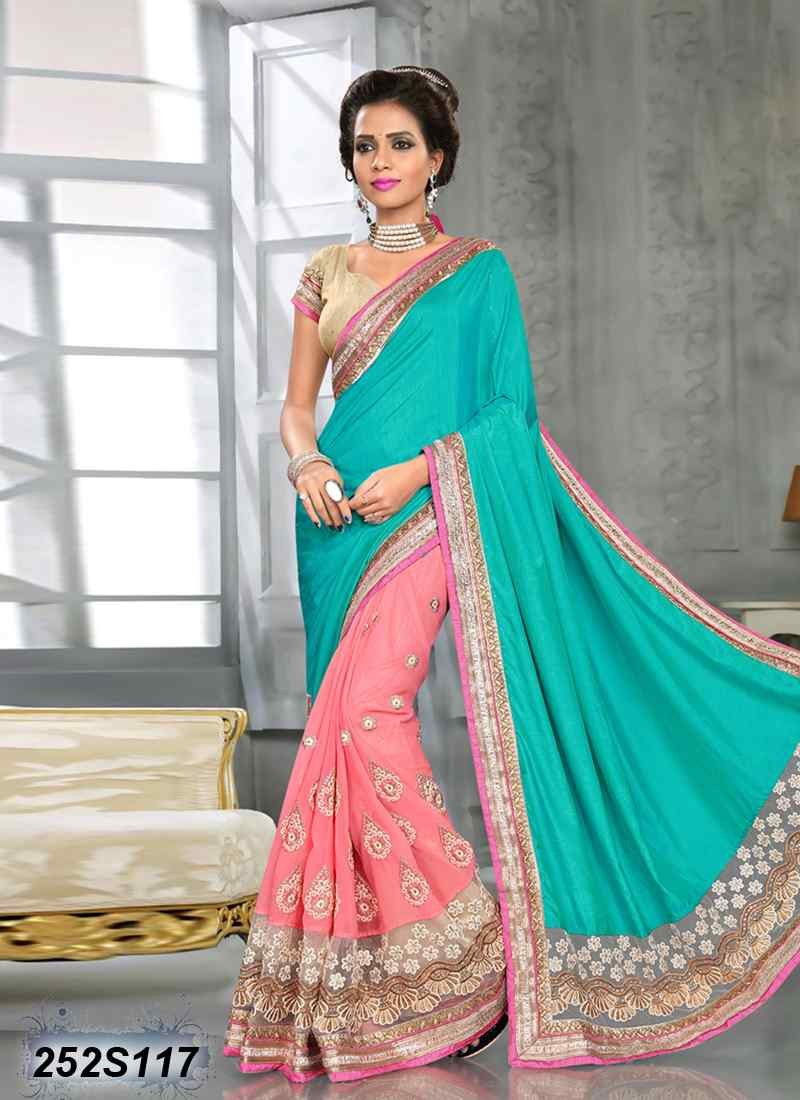 Blue Georgette Sarees