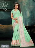 Pista Coloured Net Sarees Get Extra 10% Discount on All Prepaid Transaction