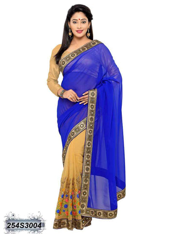 Blue Georgette Sarees