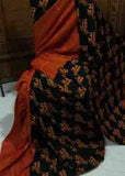 Black & Orange Khesh Sarees
