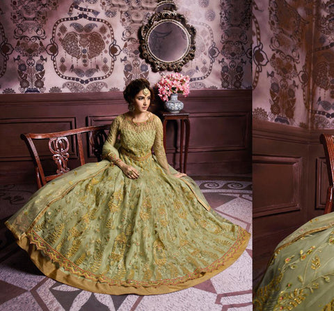 Buy Bridal Lehenga Choli - Royal Multicolor Yellow Embroidered Lehenga –  Empress Clothing