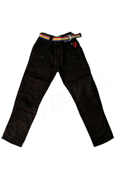 Buy Boys Black Regular Fit Patterned Track Pants Online - 768176 | Allen  Solly