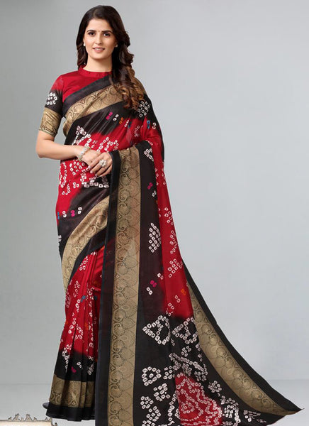 Red Party Wear Designer Sarees