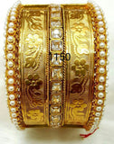 Golden white stone2 Bracelet Get Extra 10% Discount on All Prepaid Transaction