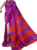 Purple Pure Silk Mark Certified Murshidabad Silk Sarees
