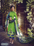 Perrot Green Blue UnStitched Cambric Pure Cotton Salwar