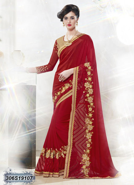 Red Georgette Sarees