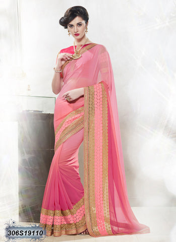 Pink Georgette Sarees