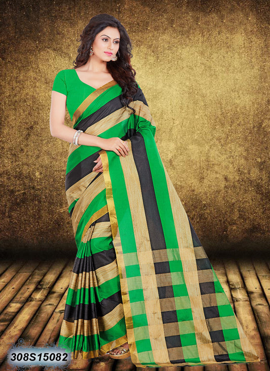 Green Bhagalpuri Silk Sarees