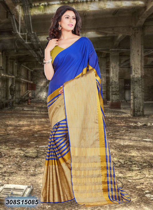 Blue Bhagalpuri Silk Sarees