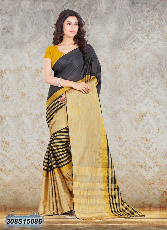 Black Bhagalpuri Silk Sarees