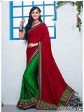 Red & Green Georgette Sarees