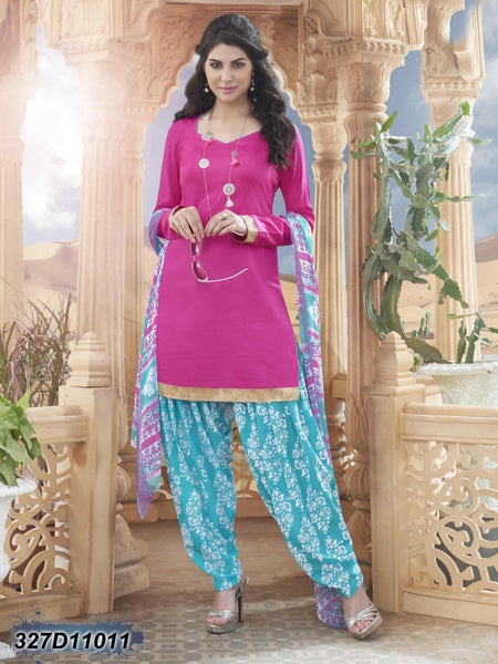 Pretty Pink Glace Satin Salwar