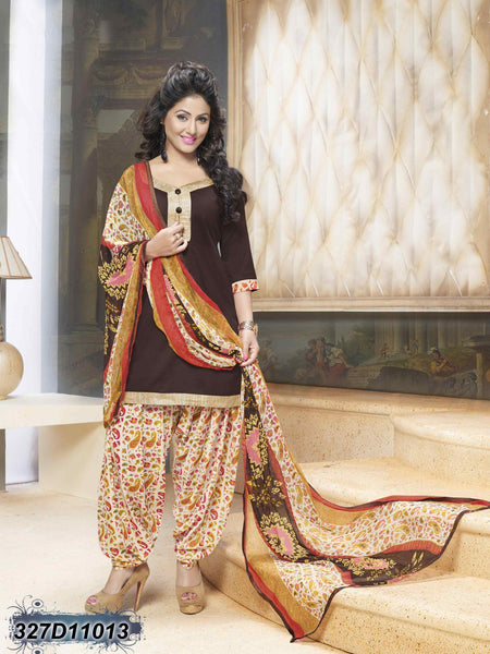 Brown Glace Satin Salwar