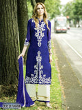 Blue Georgette Anarkali Salwar