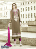 Pretty Brown Georgette Anarkali Salwar