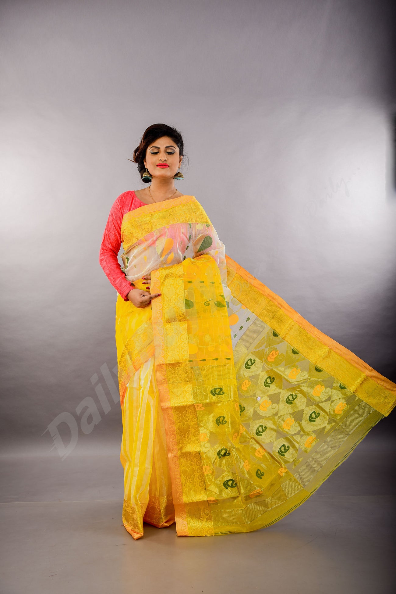 Selective Yellow Woven Paithani Silk Saree – MySilkLove