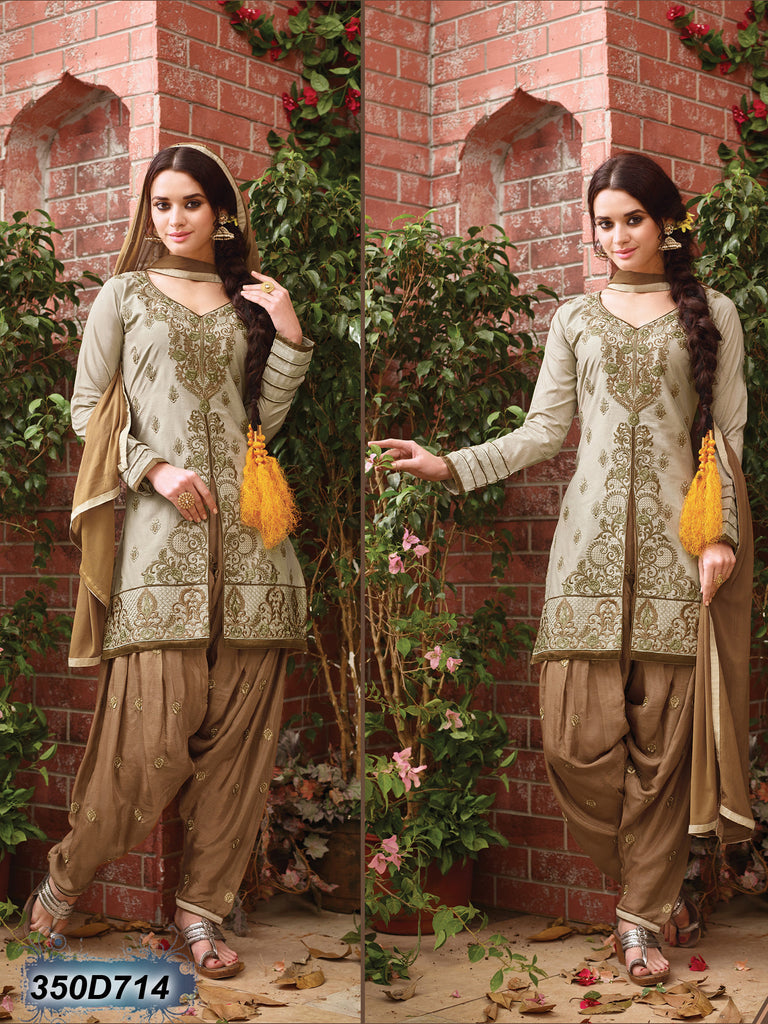 Light Beige Brown UnStitched Pure Cotton Salwar Get Extra 10% Discount on All Prepaid Transaction