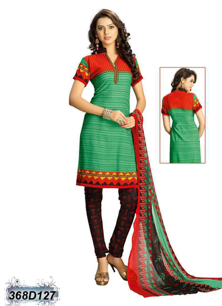 Pretty Green Crepe Salwar