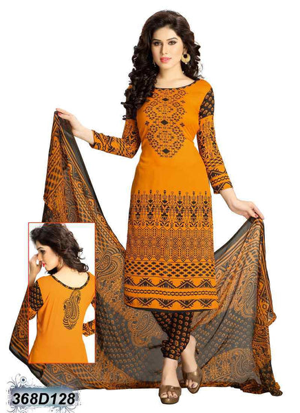 Pretty Dark Yellow Crepe Salwar